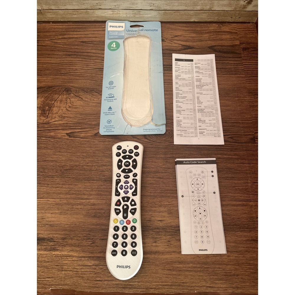 Philips 4-Device Universal Remote Control Pearl White - Picture 3 of 7